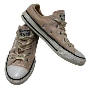 Converse CTAS Youth Baby Pink Velour OX Sneakers
